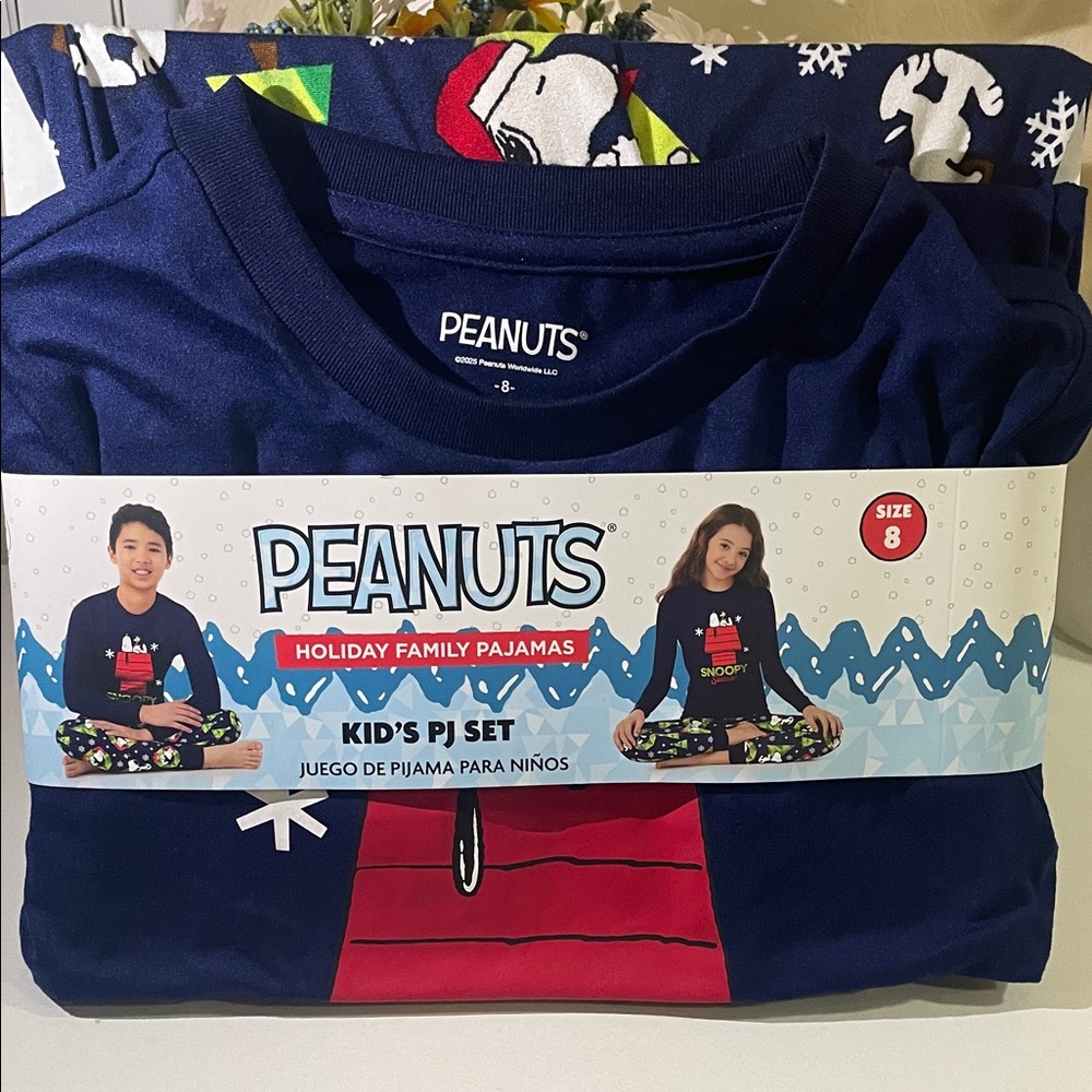 Peanuts Kids Pajama Set - Navy and Red